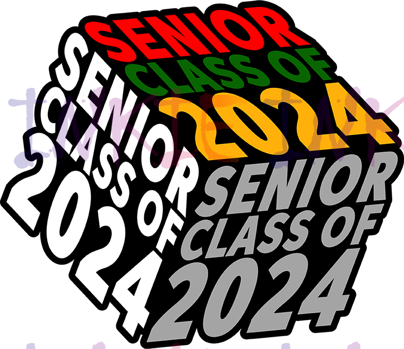 Senior 2024 Cube w/matching Pocket